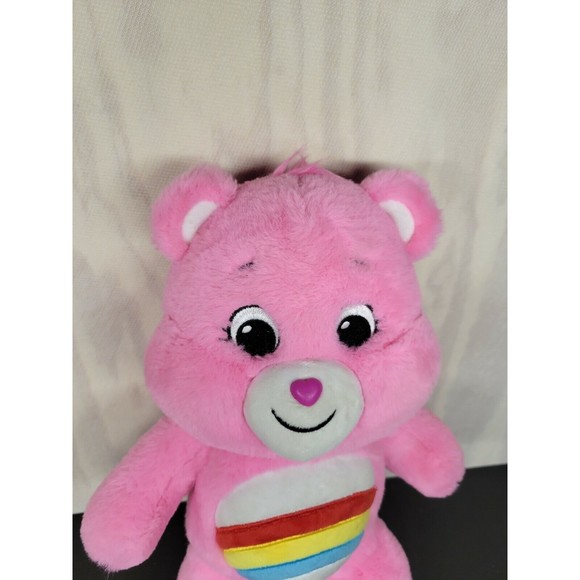 CARE BEARS Cheer Bear Pink Rainbow Large 17" Plush Toy Stuffed Animal Heart Paws - Picture 8 of 8